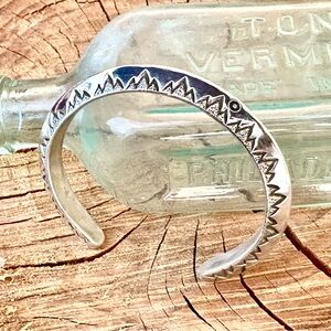 Hand Stamped Heavy Gauge Sterling cuff